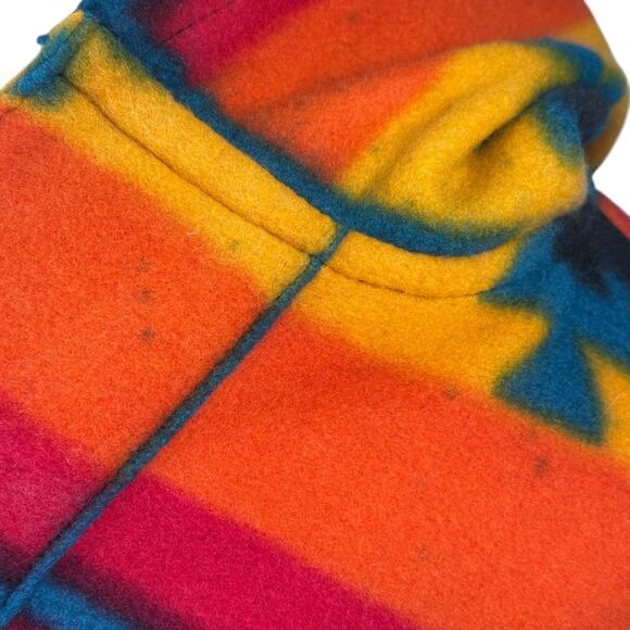 El Paso Southwestern Fleece Hoodie Men’s Large Multi Aztec Long Sleeve Pullover - Picture 9 of 10